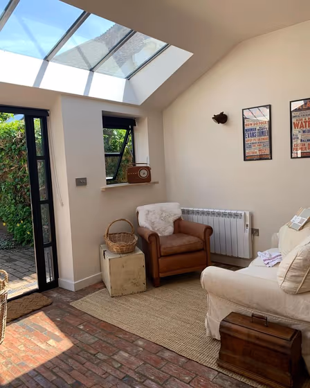 Haritage windows interior with Farrow and Ball Dimity color