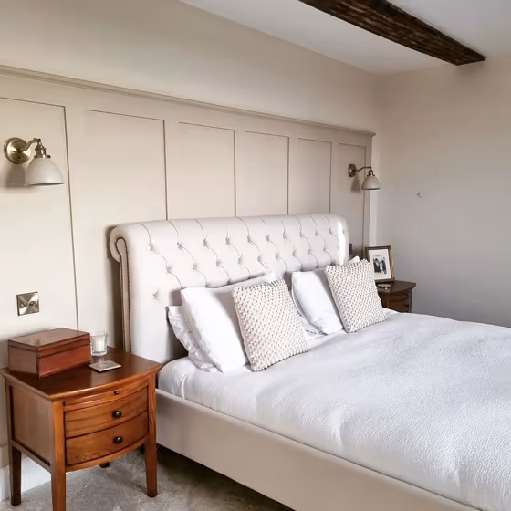 Farrow and Ball Dimity bedroom picture