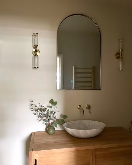 Farrow and Ball Dimity bathroom color review