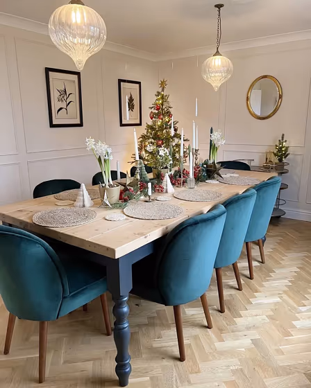 Farrow and Ball Dimity dining room color review