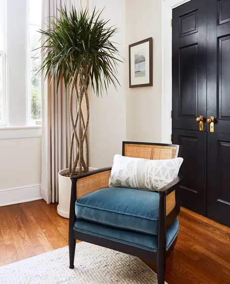 Farrow and Ball Dimity living room picture