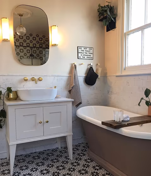 Farrow and Ball Dimity bathroom paint review