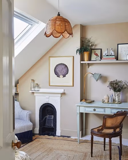 Farrow and Ball 2008 living room fireplace picture