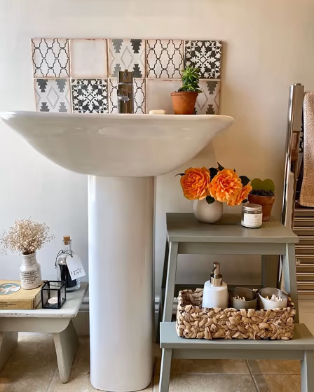 Farrow and Ball Dimity bathroom inspiration
