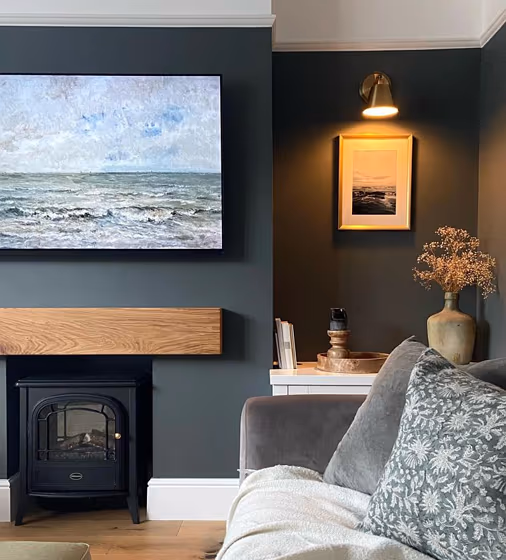 Farrow and Ball Down Pipe 26 living room