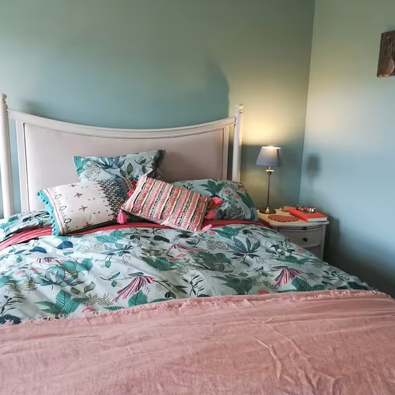 Green Blue bedroom interior idea