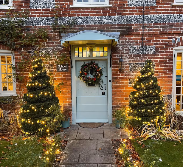 Green Blue victorian front door color review