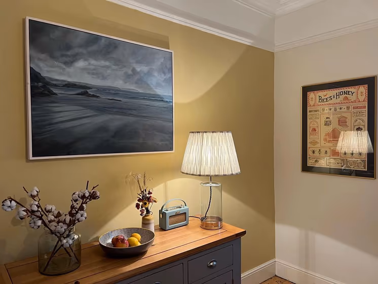 Farrow and Ball Hay 37 accent wall