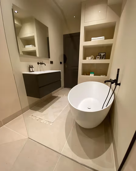 Farrow and Ball Joa's White scandinavian bathroom color