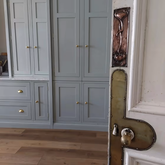 Farrow and Ball Light Blue 22 painted storage