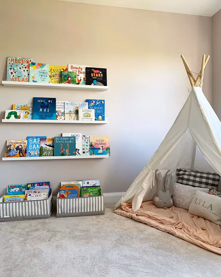 Farrow and Ball Peignoir children's room paint