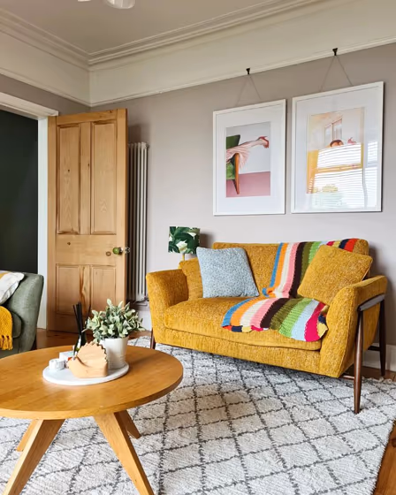 Farrow and Ball Peignoir 286 living room