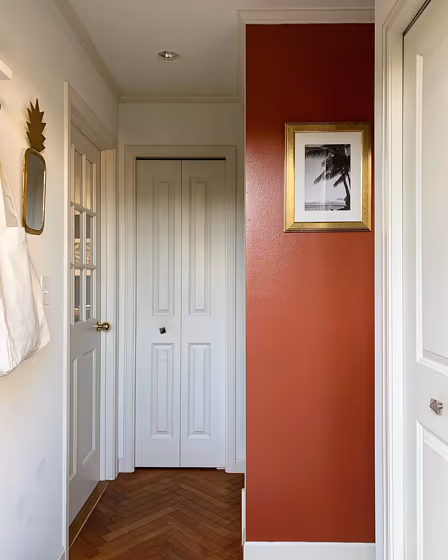 Farrow and Ball Picture Gallery Red 42 accent wall