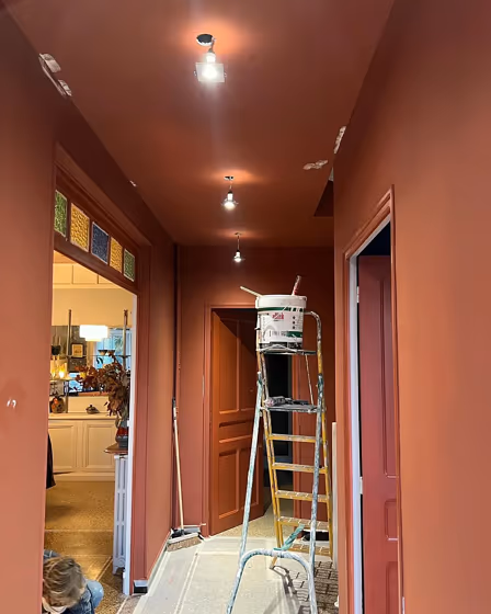 Farrow and Ball Picture Gallery Red 42 hallway