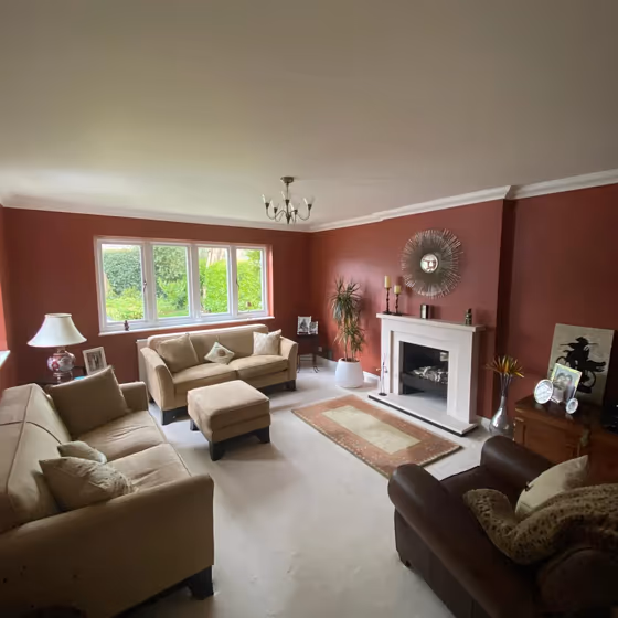 Farrow and Ball Picture Gallery Red 42 living room