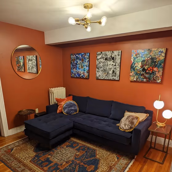 Farrow and Ball Picture Gallery Red living room