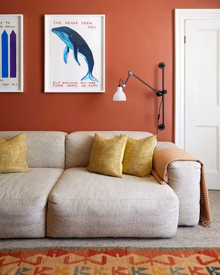 Farrow and Ball Picture Gallery Red 42 living room