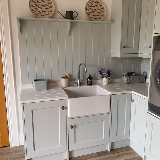 Farrow and Ball Skylight 205 laundry room