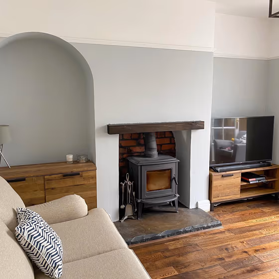 Farrow and Ball Skylight 205 living room