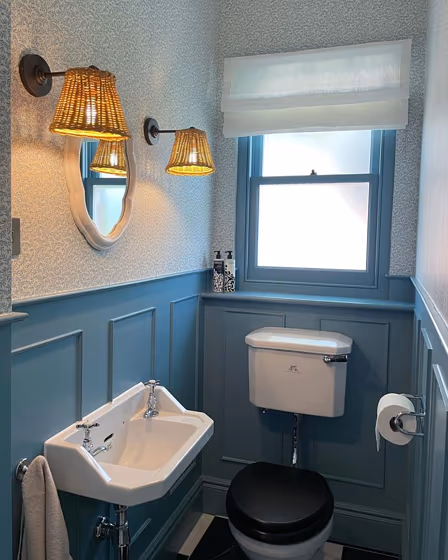 Farrow and Ball Stone Blue 86 bathroom