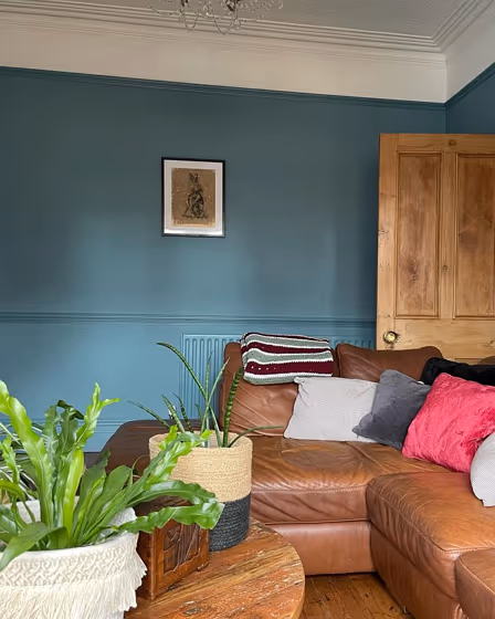 Farrow and Ball Stone Blue 86 living room