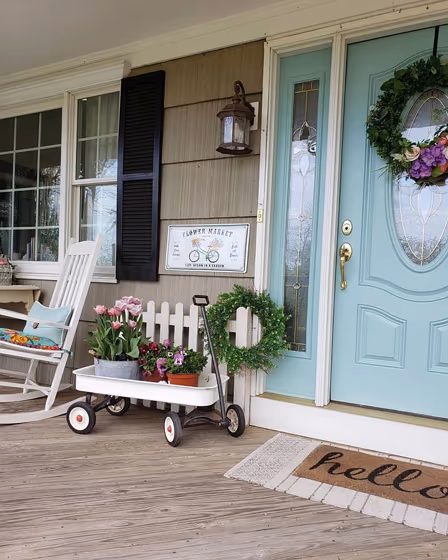 Sherwin williams festoon aqua door