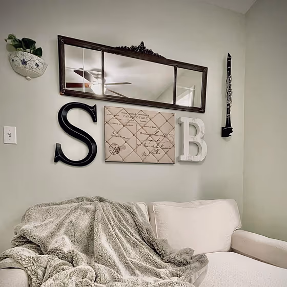 Filmy Green Living Room