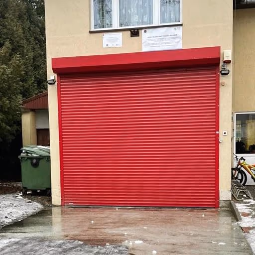 RAL Classic Flame red RAL 3000 roller shutters