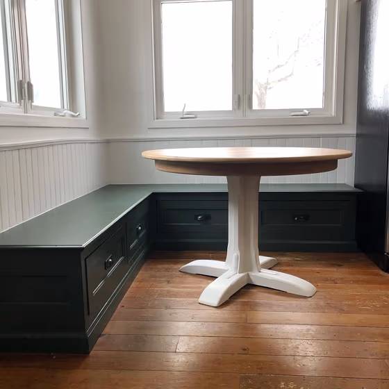 Sherwin Williams Forestwood Painted Cabinets