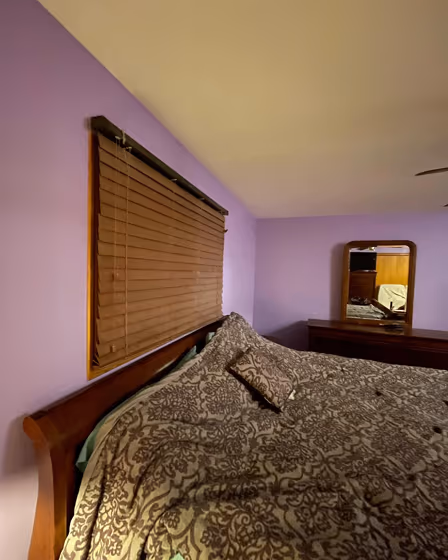 Sherwin Williams Forever Lilac bedroom