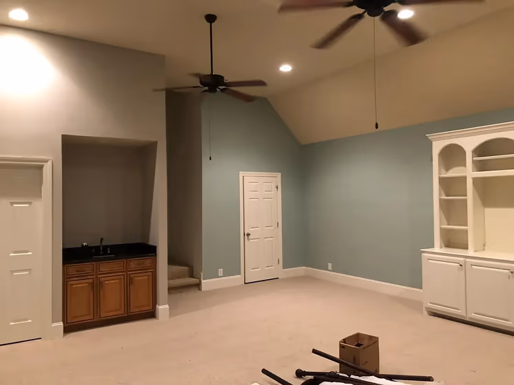 Sherwin Williams Fresh Eucalyptus living room