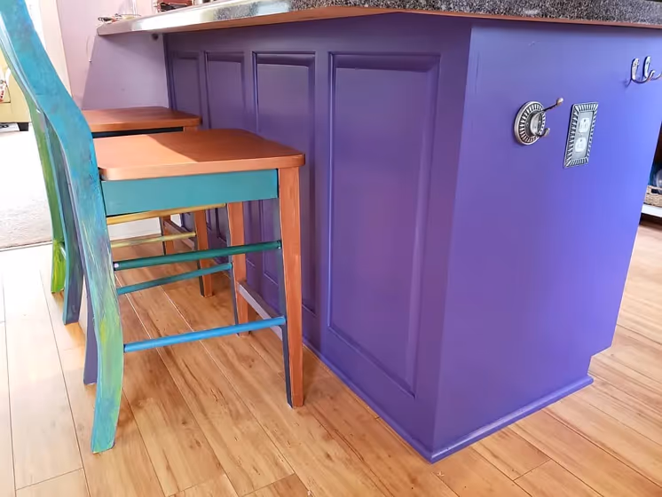 SW Fully Purple kitchen island