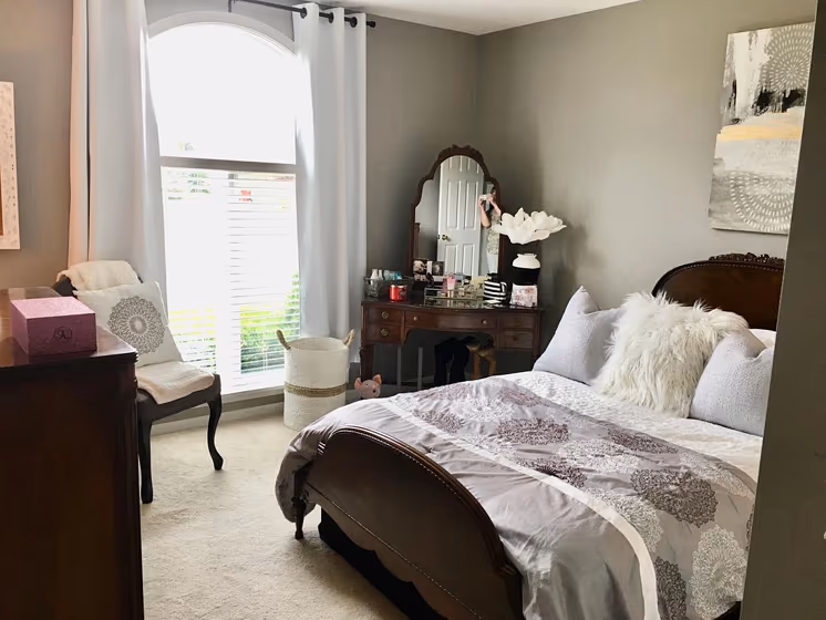 Functional Gray Bedroom