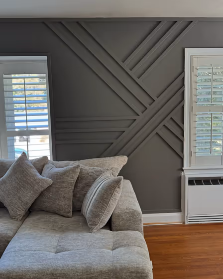 SW Gauntlet Gray living room panelling