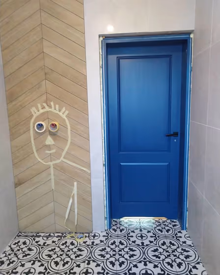 Green blue RAL 5001 door review