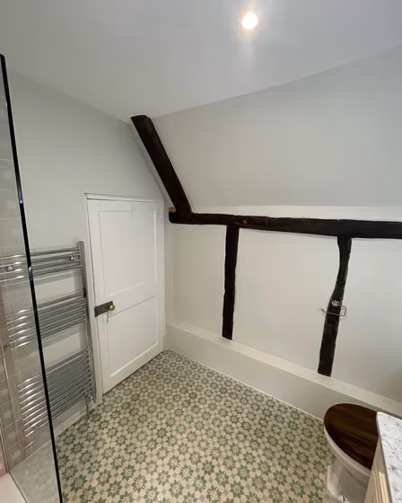 Little Greene Green Stone - Pale 268 bathroom