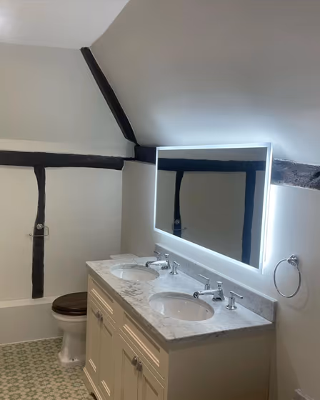 Little Greene Green Stone - Pale 268 bathroom