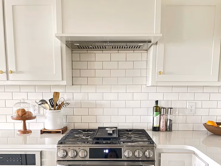 SW Heron Plume kitchen cabinets paint