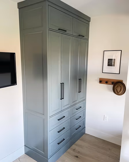 Sherwin Williams Homburg Gray Painted Storage