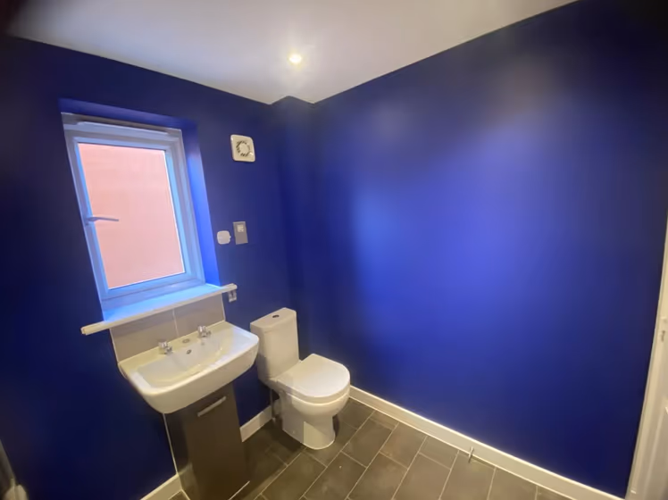 Dulux Honest Indigo bathroom color