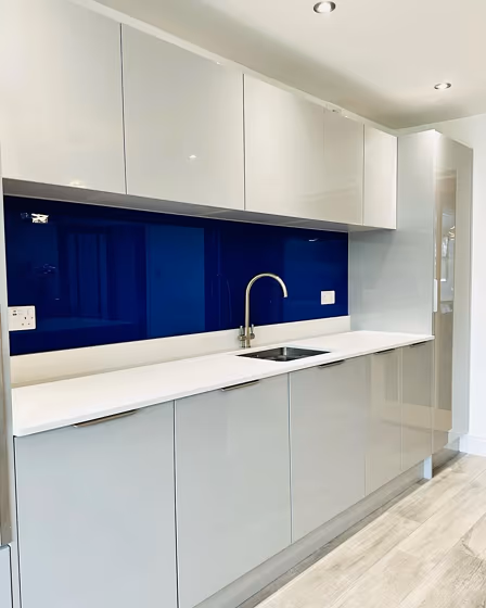 Dulux Honest Indigo kitchen splash back
