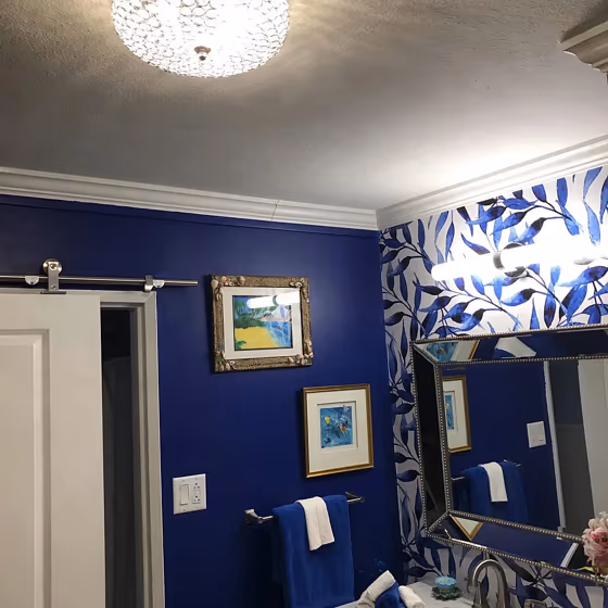 Sherwin Williams Honorable Blue Bathroom