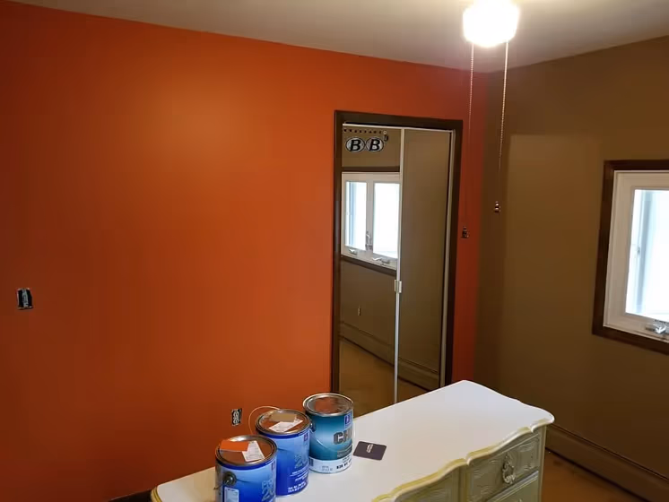 Sherwin Williams Iced Mocha accent wall review