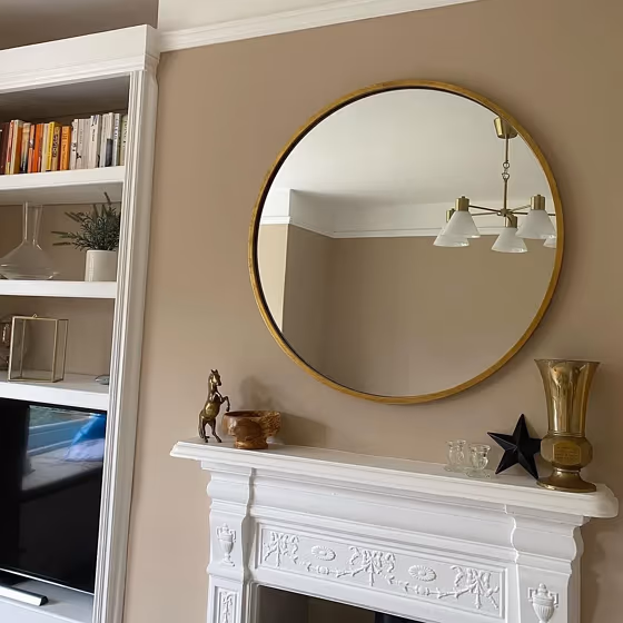 Farrow and Ball Jitney living room fireplace interior idea