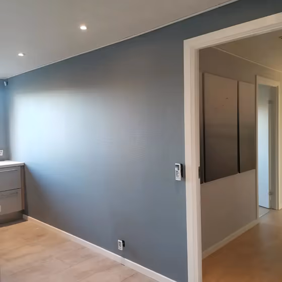 Jotun Natural Blue wall paint makeover