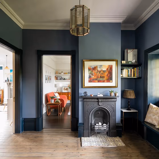 Little Greene Juniper Ash 115 dark living room