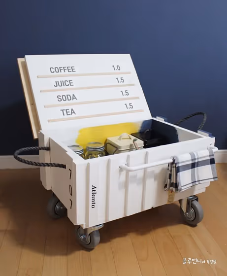 Benjamin Moore Kensington Blue CC-780 painted furniture