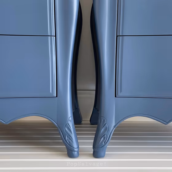 Benjamin Moore Kensington Blue CC-780 painted furniture