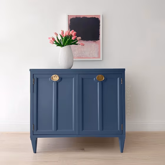Benjamin Moore Kensington Blue CC-780 painted furniture