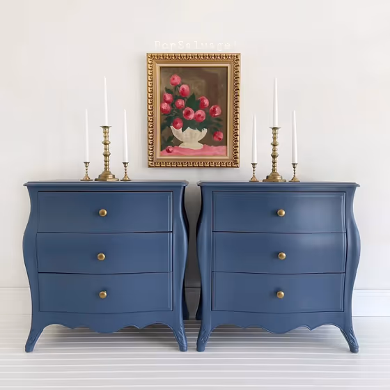 Benjamin Moore Kensington Blue CC-780 painted furniture